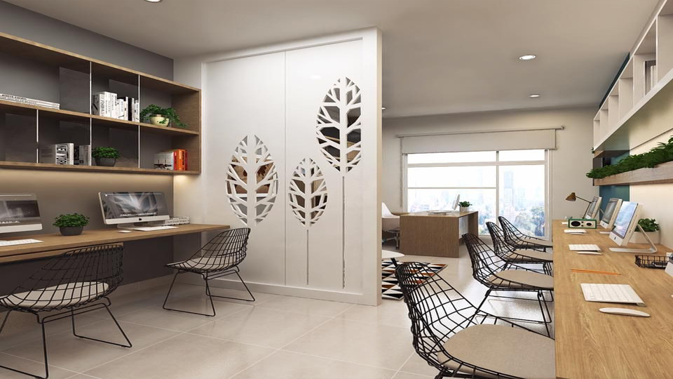 Khu vực làm việc của căn hộ officetel cần được đặt ở vị trí đẹp nhất trong tổng thể ngôi nhà. Bố trí nội thất thông minh để tạo không gian làm việc thoải mái và rộng rãi